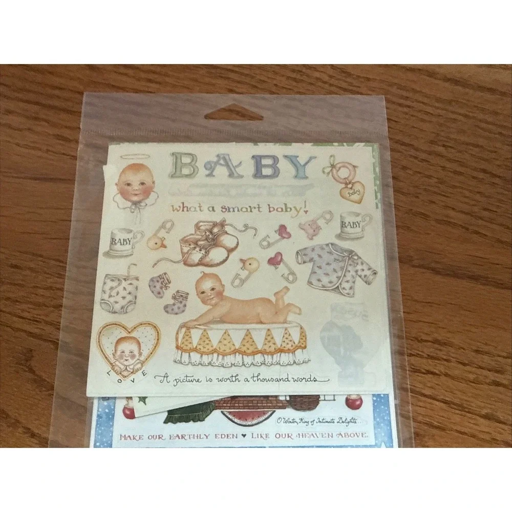 Susan Branch Scrapbook Sticker Lot Winter Holiday Baby Die Cut Sheets Acid Free